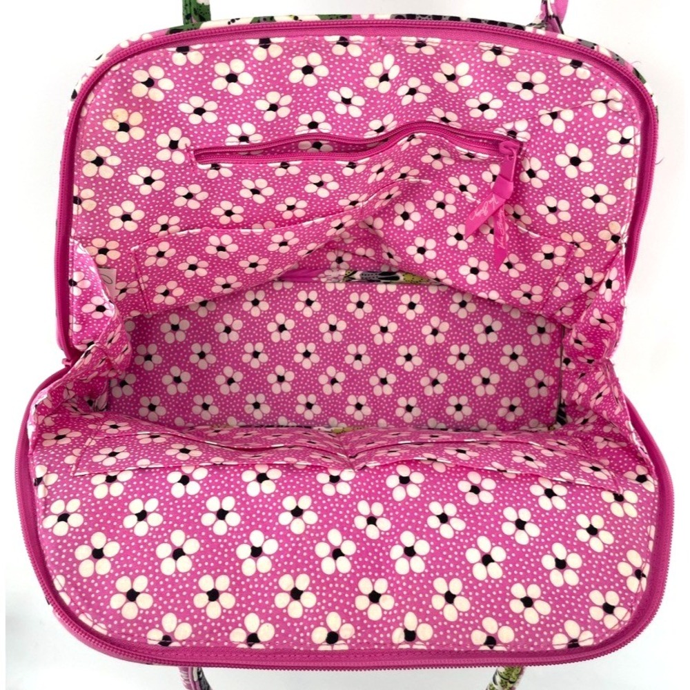 Vera Bradley Priscilla Pink Floral Bowler Bag Shoulder Bag Handbag Travel Tote - Picture 11 of 14